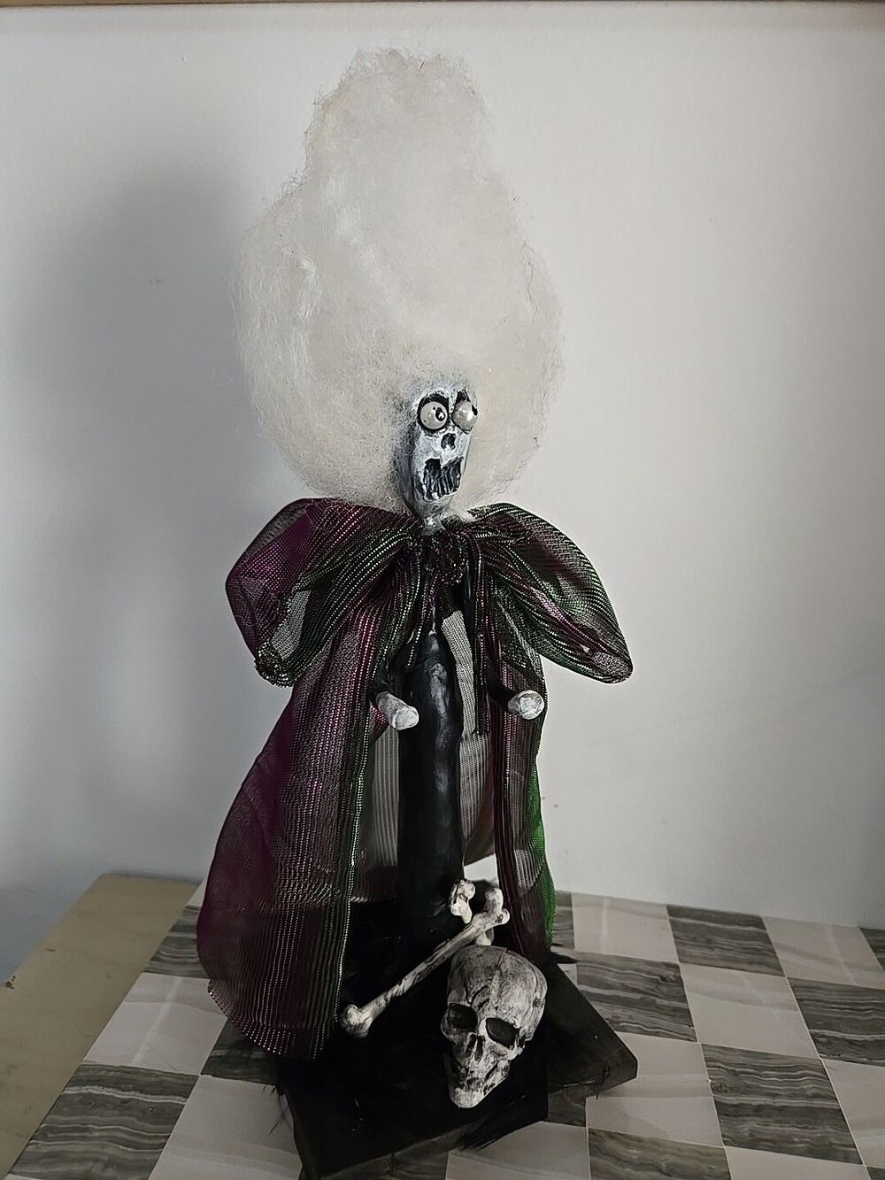 Creepy Hand-Sculpted Art Doll OOAK Signed Mystical Magician Creature